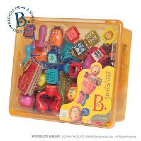 美國【B.Toys】感統玩具 布萊斯特鬃毛積木(瘋狂組) BX1040Z 