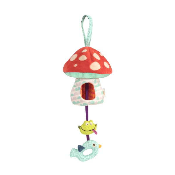 美國【B.Toys】感統玩具 蘑菇說晚安(聲光安撫吊飾) BX1564Z (缺貨中)
