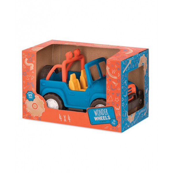 美國【B.Toys】感統玩具 battat-wonder wheels系列 搶風頭吉普車(藍) VE1021Z