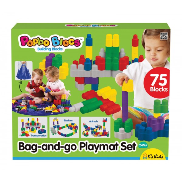 彩色安全積木—趣味隨身建構積木組 Bag-and-go Playmat Set SB004-49  缺貨中
