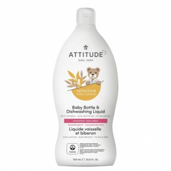 加拿大 ATTITUDE 艾特優_寶寶敏感肌膚奶瓶餐具洗潔精  700ml - A60318    